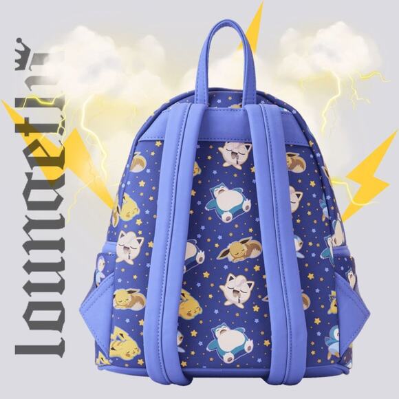 NWT Sleeping Pikachu and Friends Mini Backpack
